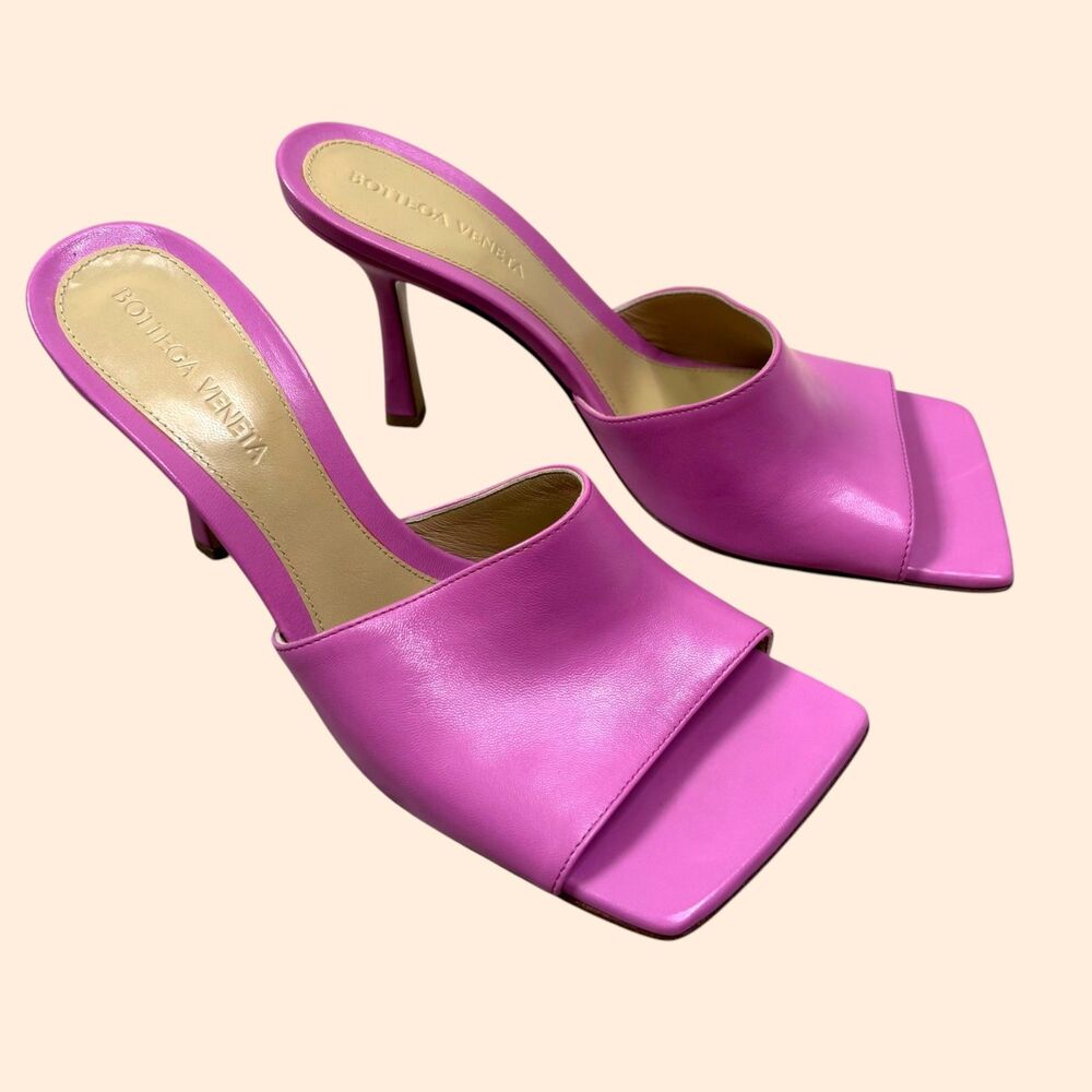 Bottega Veneta Stretch Mules Sandals Pink